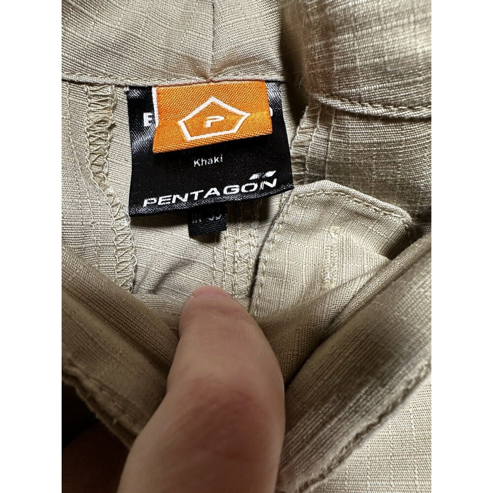 Pentagon Tactical Men's Lycos Tactical Cargo Shorts Size 33” Khaki - Picture 4 of 8